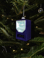 Glazen speaker kerstbal van Nachtglas in de kerstboom