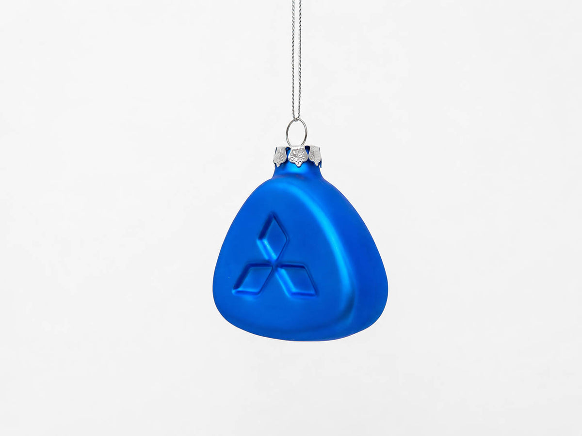  De Blauwe handgeschilderd glazen kerstornament in de vorm van een blauwe pil